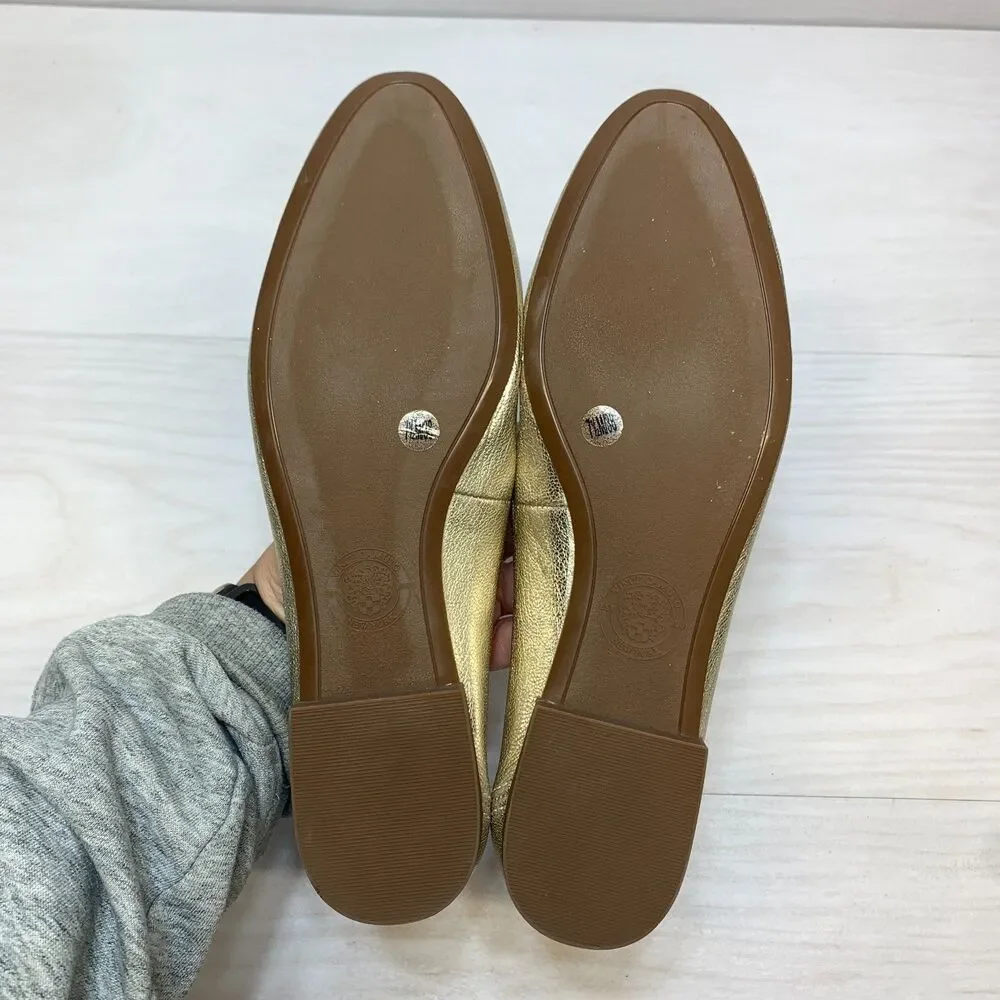 Vince Camuto Metallic Gold Ballet Flats